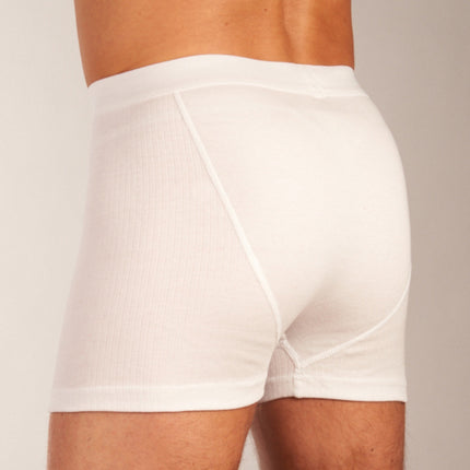 Dulcia short 2 pack new basic cotton 4-1 rib white heren 678-0560-white Dulcia boxer lot de 2 new basic cotton 4-1 rib white hommes
