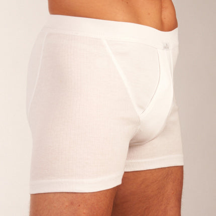 Dulcia short 2 pack new basic cotton 4-1 rib white heren 678-0560-white Dulcia boxer lot de 2 new basic cotton 4-1 rib white hommes
