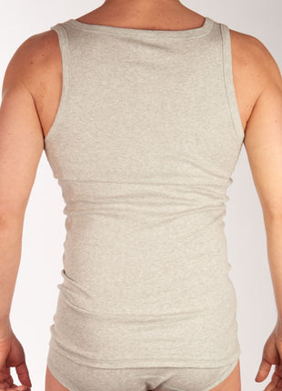Dulcia singlet 6 pack basic cotton 1-1 rib grey heren 695-8050-grey-x6 Dulcia débardeur lot de 6 basic cotton 1-1 rib grey hommes