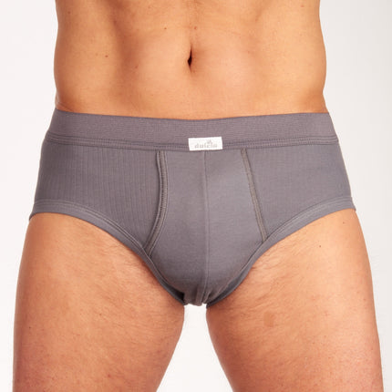 Dulcia slip 3 pack new basic cotton 4-1 rib grey heren 678-0540-grey Dulcia slip lot de 3 new basic cotton 4-1 rib grey hommes
