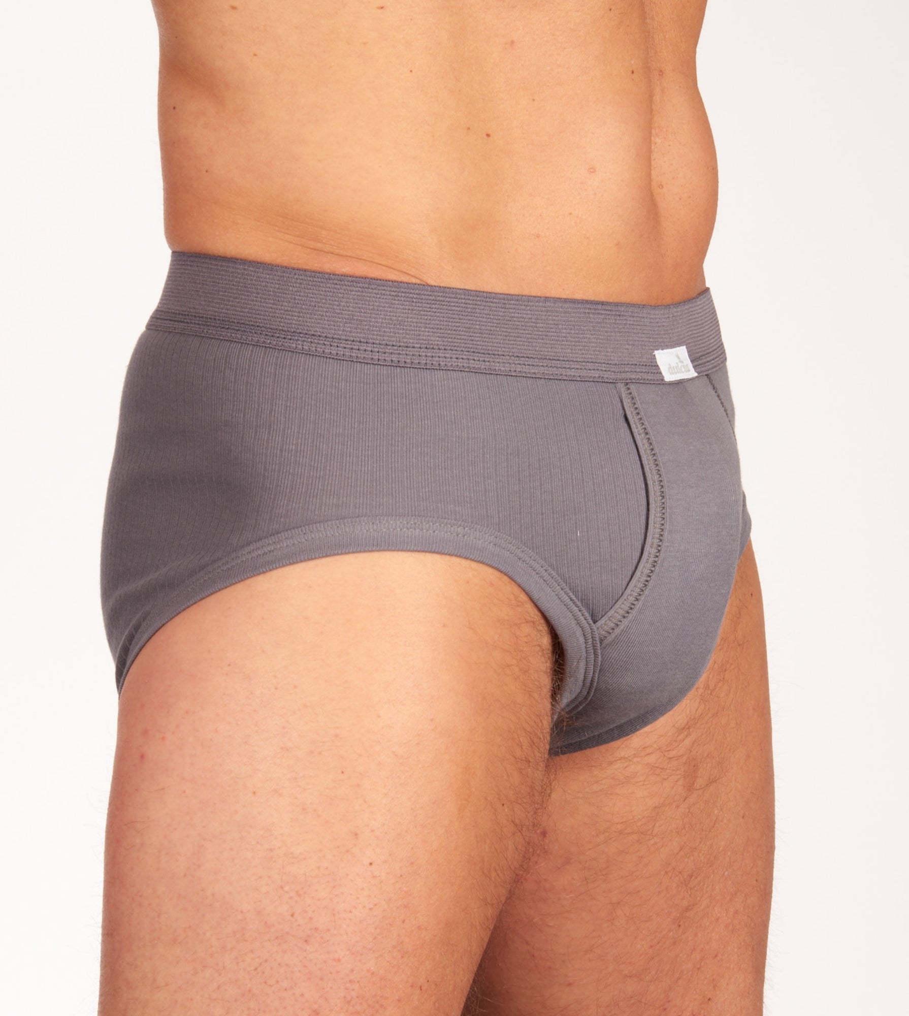Dulcia slip 3 pack new basic cotton 4 1 rib grey heren MyComfort24
