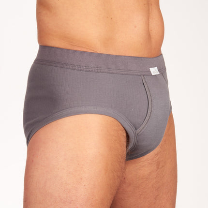 Dulcia slip 3 pack new basic cotton 4-1 rib grey heren 678-0540-grey Dulcia slip lot de 3 new basic cotton 4-1 rib grey hommes
