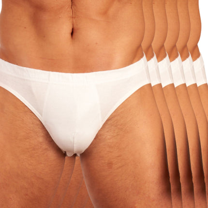 Dulcia slip 6 pack atletic cotton mini white heren 905-8880-white-x6 Dulcia slip lot de 6 atletic cotton mini white hommes