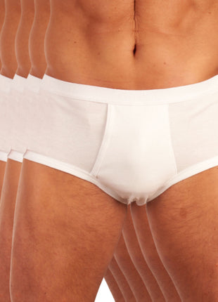 Dulcia slip 6 pack basic cotton 1-1 rib white heren 675-8400-white-x6 Dulcia slip lot de 6 basic cotton 1-1 rib white hommes