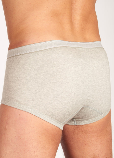 Dulcia slip basic cotton 1-1 rib grey heren 695-0992-grey Dulcia slip basic cotton 1-1 rib grey hommes
