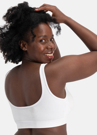 Bamboo Basics bh topje seamless knitted padded bra white dames