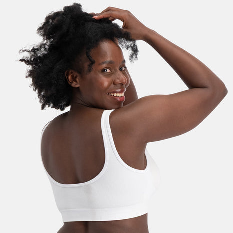 Bamboo Basics bh topje seamless knitted padded bra white dames
