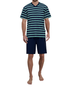 Götzburg pyjama korte broek bray dark green heren 452301-5667-352 Götzburg pyjama pantalon court bray dark green hommes