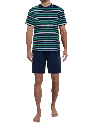 Götzburg pyjama korte broek bray round dark green heren 452300-5667-322 Götzburg pyjama pantalon court bray round dark green hommes