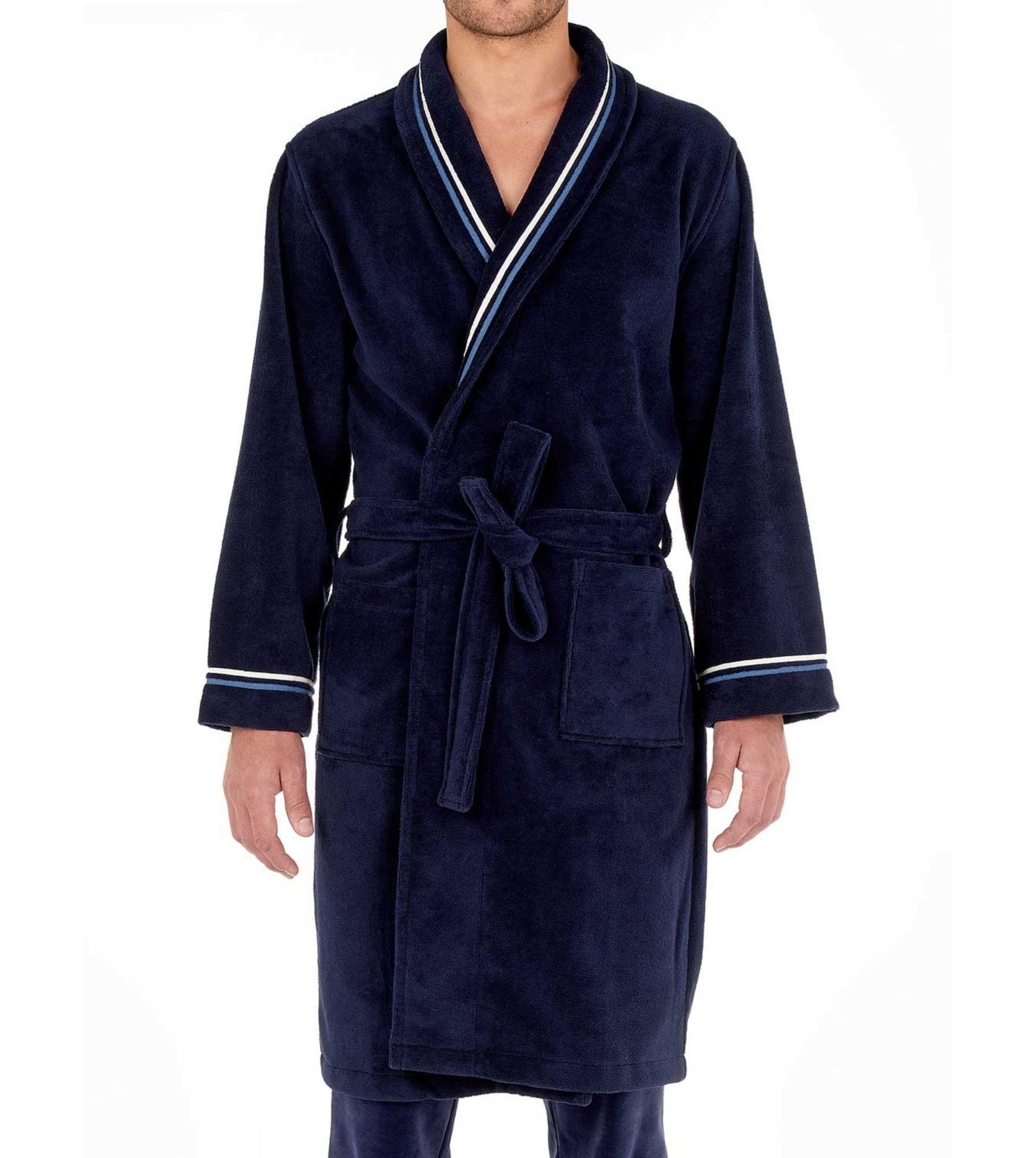 Hom peignoir transat bathrobe navy hommes MyComfort24