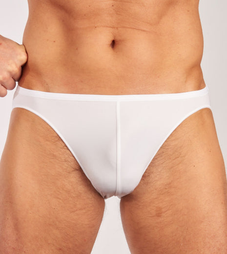 Hom slip plumes micro briefs white heren 404756-0003 Hom slip plumes micro briefs white hommes
