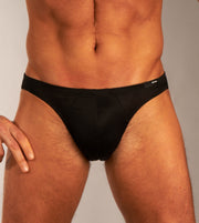 Hom slip premium cotton comfort micro briefs black heren