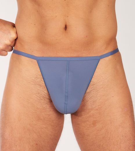 Hom string plumes g-string midblue heren 359931-00CG Hom string plumes g-string midblue hommes
