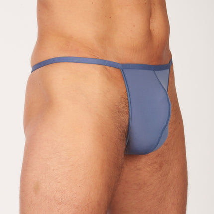 Hom string plumes g-string midblue heren 359931-00CG Hom string plumes g-string midblue hommes
