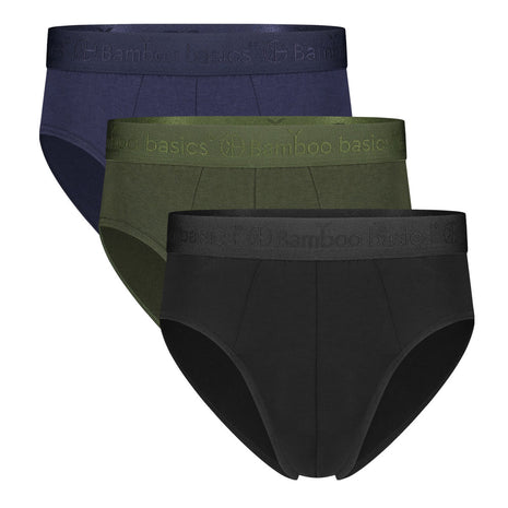 Bamboo Basics slip lot de 3 knitted brief black / army / navy hommes