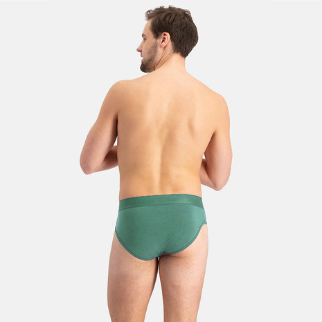 Bamboo Basics slip lot de 3 knitted brief black, deep teal, malachite green hommes