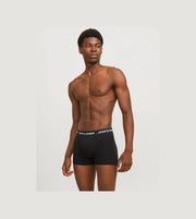 Jack & Jones short 3 pack jacanthony trunks black heren