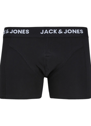 Jack & Jones short 3 pack jacanthony trunks black heren