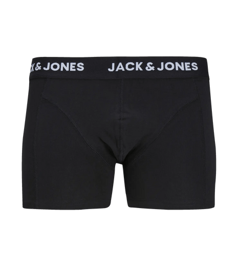 Jack & Jones short 3 pack jacanthony trunks black heren
