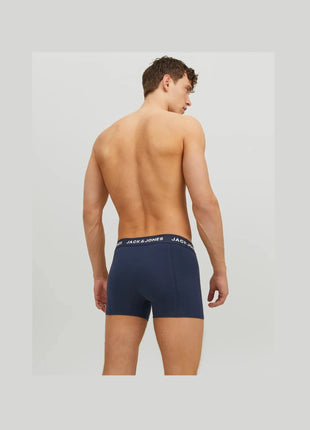 Jack & Jones short 3 pack jacanthony trunks blue heren
