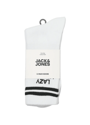 Jack & Jones sokken 3 paar jacollie statement sock white heren