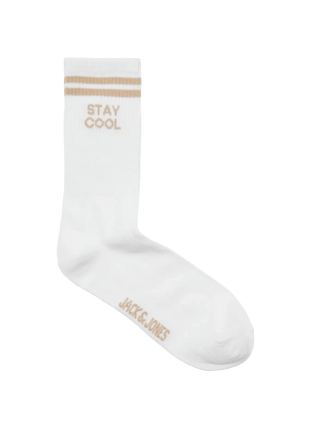 Jack & Jones sokken 3 paar jacollie statement sock white heren