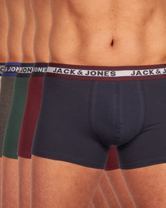 Jack & Jones short 5 pack jacoliver trunks multi heren 12165348-3228265 Jack & Jones boxer lot de 5 jacoliver trunks multi hommes
