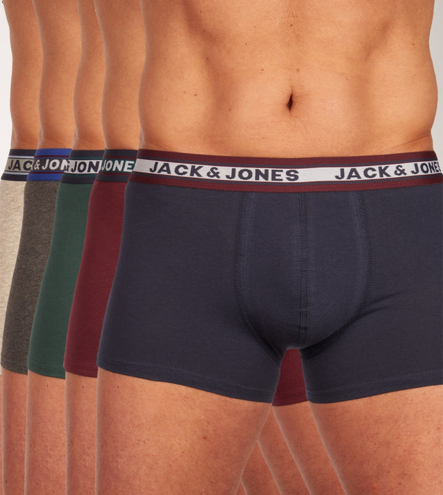 Jack & Jones short 5 pack jacoliver trunks multi heren 12165348-3228265 Jack & Jones boxer lot de 5 jacoliver trunks multi hommes

