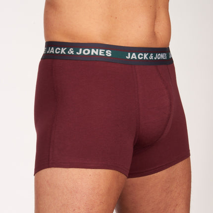 Jack & Jones short 5 pack jacoliver trunks multi heren 12165348-3228265 Jack & Jones boxer lot de 5 jacoliver trunks multi hommes
