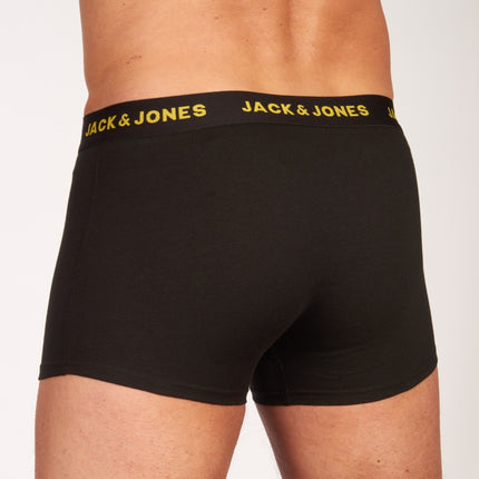 Jack & Jones short 7 pack jacbasic trunks black heren 12165587-3235165 Jack & Jones boxer lot de 7 jacbasic trunks black hommes
