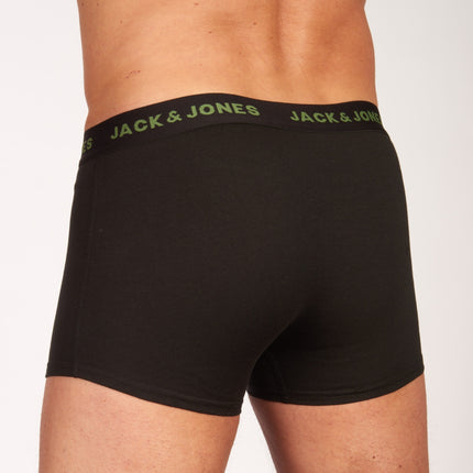 Jack & Jones short 7 pack jacbasic trunks black heren 12165587-3235165 Jack & Jones boxer lot de 7 jacbasic trunks black hommes
