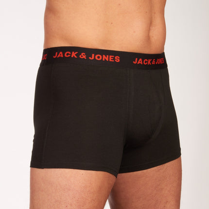 Jack & Jones short 7 pack jacbasic trunks black heren 12165587-3235165 Jack & Jones boxer lot de 7 jacbasic trunks black hommes

