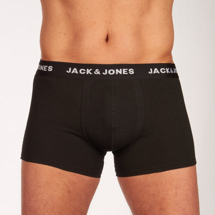 Jack & Jones short 7 pack jacbasic trunks black heren 12165587-3235165 Jack & Jones boxer lot de 7 jacbasic trunks black hommes
