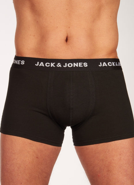 Jack & Jones short 7 pack jacbasic trunks black heren 12165587-3235165 Jack & Jones boxer lot de 7 jacbasic trunks black hommes