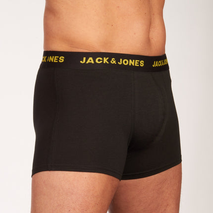 Jack & Jones short 7 pack jacbasic trunks black heren 12165587-3235165 Jack & Jones boxer lot de 7 jacbasic trunks black hommes
