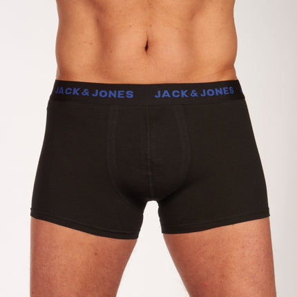 Jack & Jones short 7 pack jacbasic trunks black heren 12165587-3235165 Jack & Jones boxer lot de 7 jacbasic trunks black hommes
