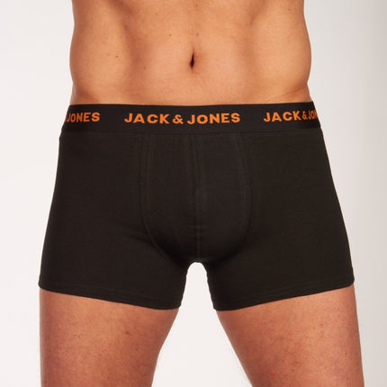 Jack & Jones short 7 pack jacbasic trunks black heren 12165587-3235165 Jack & Jones boxer lot de 7 jacbasic trunks black hommes

