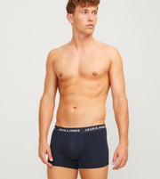 Jack & Jones boxer lot de 7 jacbasic trunks light grey melange / navy blazer / black hommes