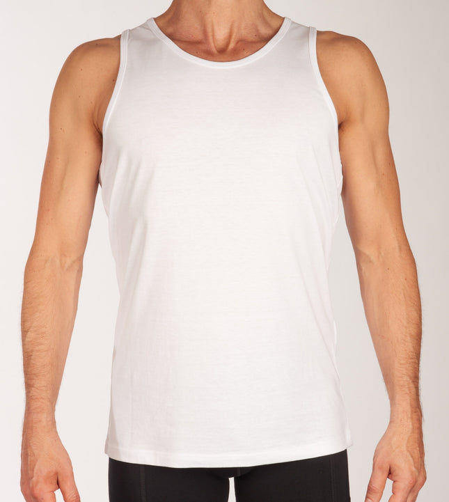 Jack & Jones singlet 2 pack jacbasic tanktop white heren 12133910-2715986 Jack & Jones débardeur lot de 2 jacbasic tanktop white hommes
