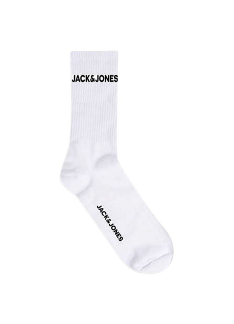 Jack & Jones sokken 5 paar jacbasic logo tennis sock white heren 12179475-3453663 Jack & Jones chaussettes 5 paires jacbasic logo tennis sock white hommes