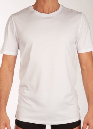 Jack & Jones t-shirt ronde hals 2 pack jacbasic tee white heren 12133913-2716005 Jack & Jones t-shirt col rond lot de 2 jacbasic tee white hommes
