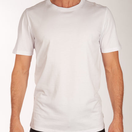 Jack & Jones t-shirt ronde hals 2 pack jacbasic tee white heren 12133913-2716005 Jack & Jones t-shirt col rond lot de 2 jacbasic tee white hommes

