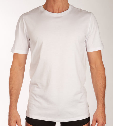 Jack & Jones t-shirt ronde hals 2 pack jacbasic tee white heren 12133913-2716005 Jack & Jones t-shirt col rond lot de 2 jacbasic tee white hommes
