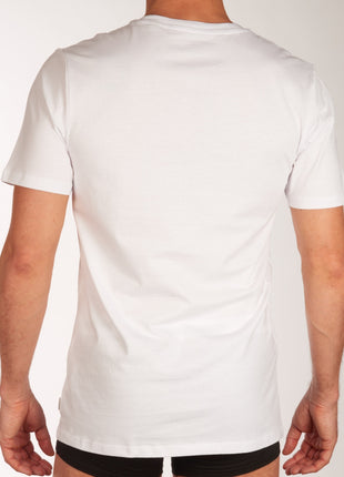 Jack & Jones t-shirt ronde hals 2 pack jacbasic tee white heren 12133913-2716005 Jack & Jones t-shirt col rond lot de 2 jacbasic tee white hommes
