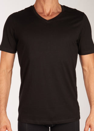 Jack & Jones t-shirt v-hals 2 pack jacbasic tee black heren 12133914-2716018 Jack & Jones t-shirt col v lot de 2 jacbasic tee black hommes
