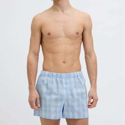Jack & Jones wijde boxershort 5 pack jacmilano woven boxers poppy seed black / chambray blue / skyway / dusty olive heren 12281679-4811018 Jack & Jones wijde caleçon lot de 5 jacmilano woven boxers poppy seed black / chambray blue / skyway / dusty olive  
