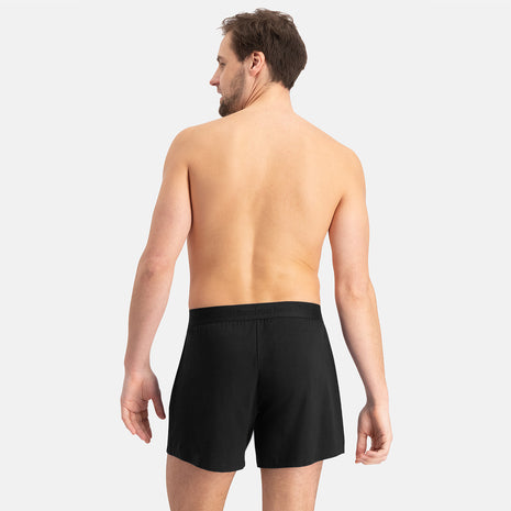 Bamboo Basics loose short 2 pack knitted boxershorts black heren