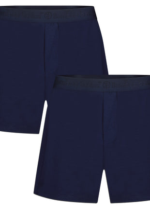 Bamboo Basics loose short 2 pack knitted boxershorts Navy heren