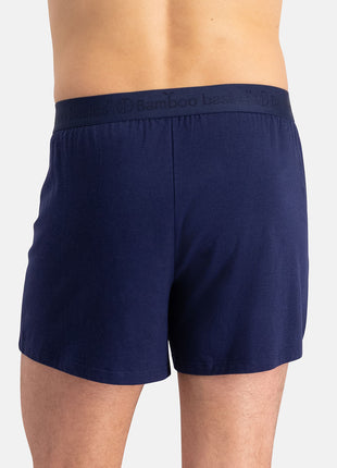 Bamboo Basics loose short 2 pack knitted boxershorts Navy heren