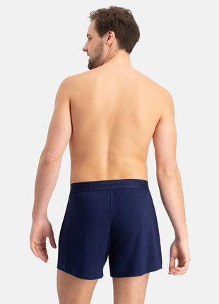 Bamboo Basics loose short 2 pack knitted boxershorts Navy heren